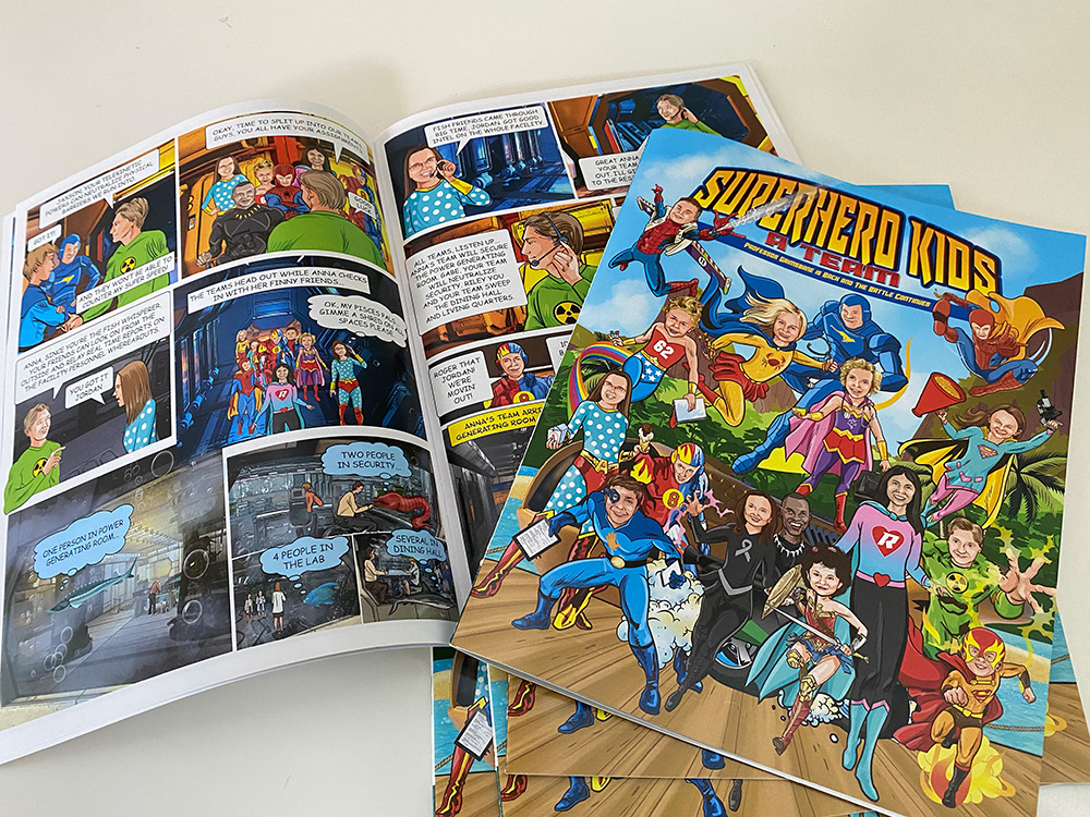 A full-color comic book printed by Weber